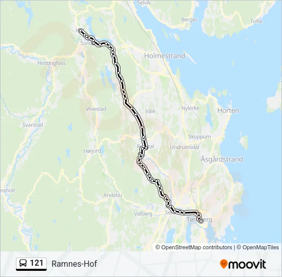 121 Bus Line Map