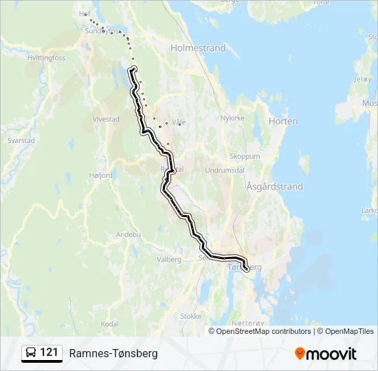 121 Bus Line Map