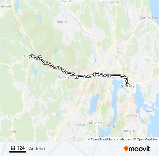 124 bus Line Map