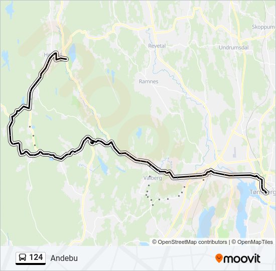 124 bus Line Map