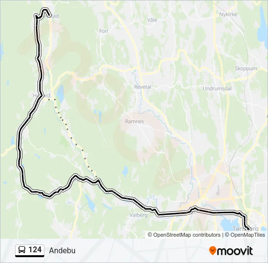 124 Bus Line Map
