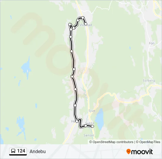 124 Bus Line Map