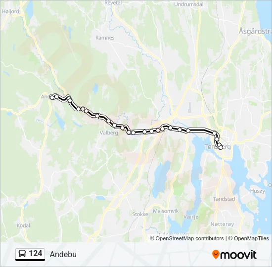 124 Bus Line Map