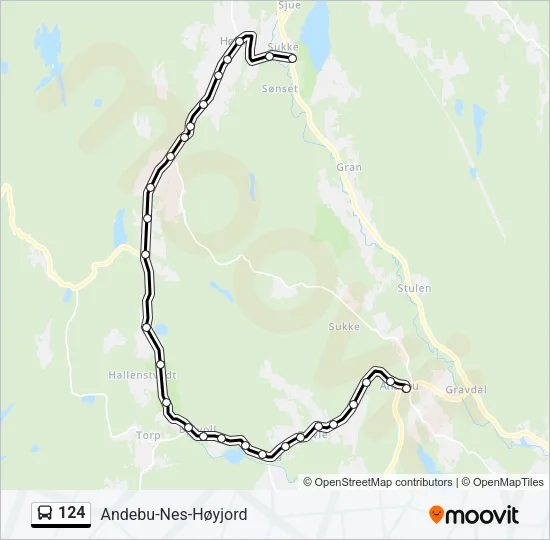 124 Bus Line Map