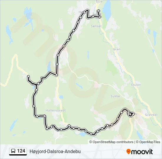 124 Bus Line Map