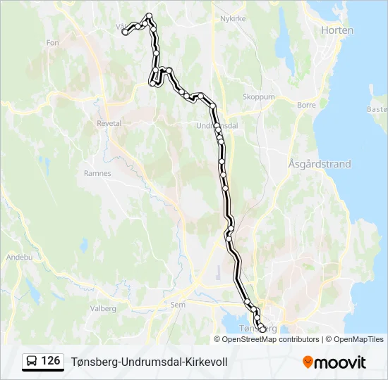 126 Bus Line Map