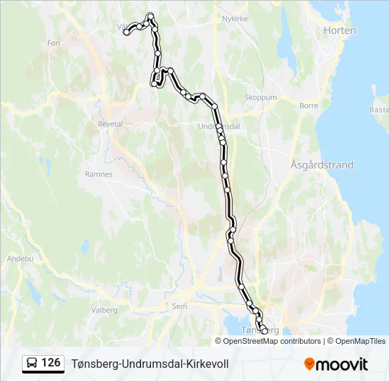 126 Bus Line Map