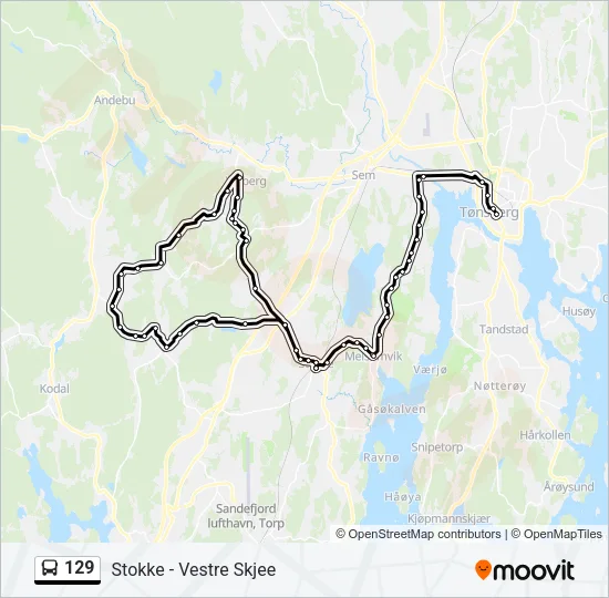 129 Bus Line Map