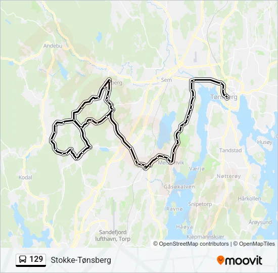 129 Bus Line Map