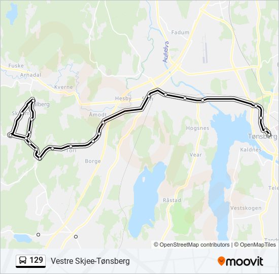 129 bus Line Map