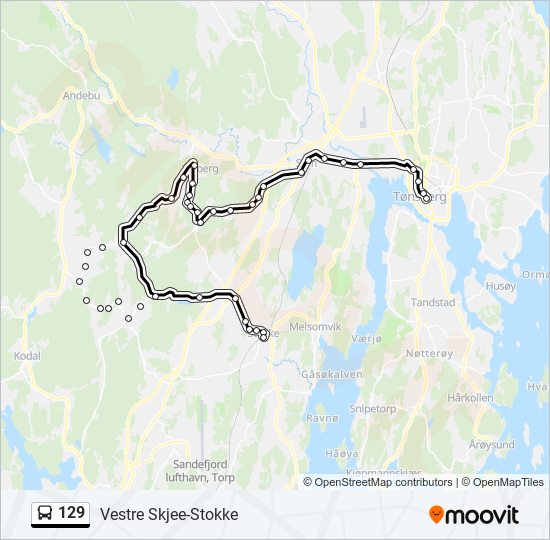 129 bus Line Map