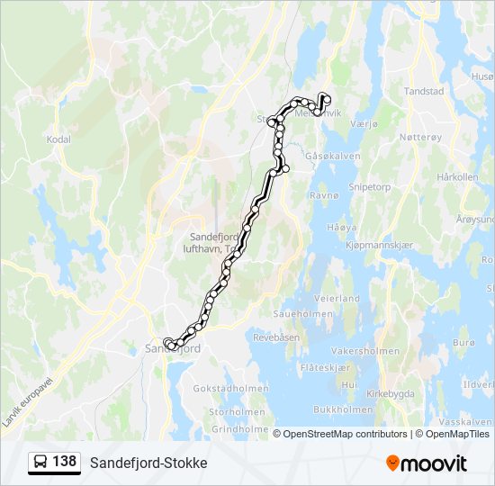 138 bus Line Map