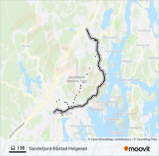 138 Bus Line Map