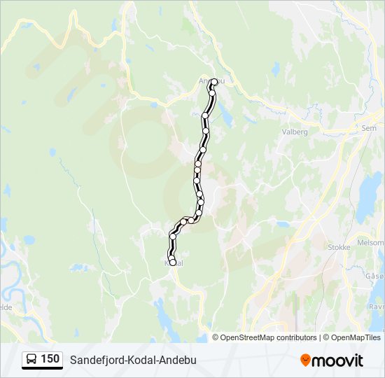 150 bus Line Map