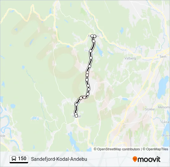 150 Bus Line Map