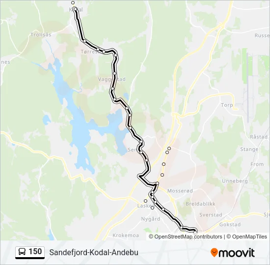 150 Bus Line Map