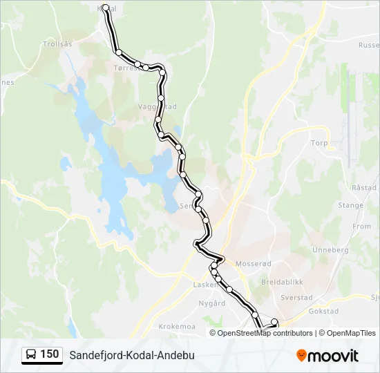150 Bus Line Map