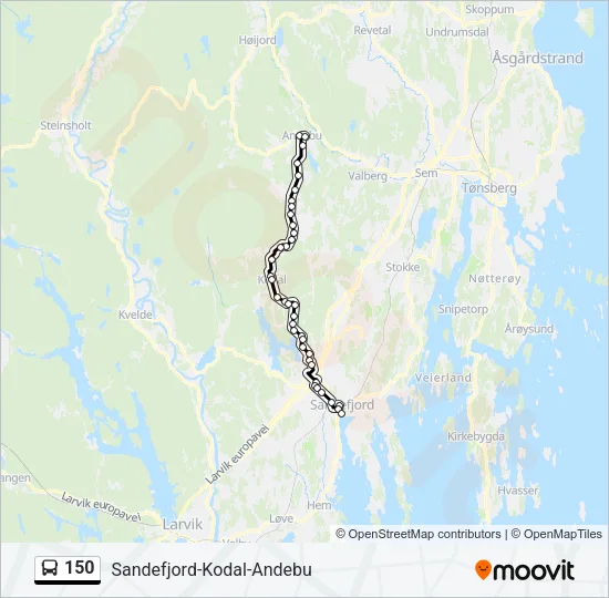 150 Bus Line Map
