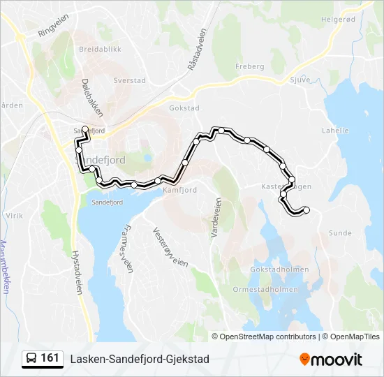161 Bus Line Map