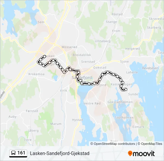 161 Bus Line Map