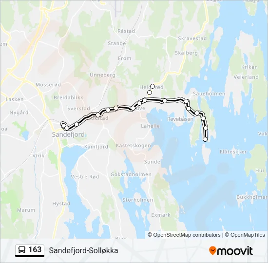 163 Bus Line Map