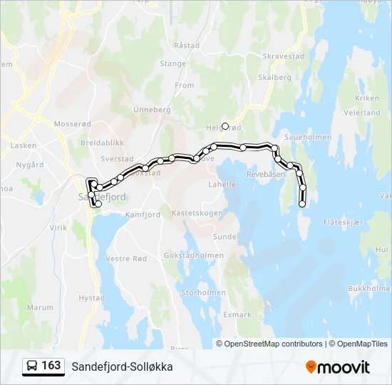 163 Bus Line Map