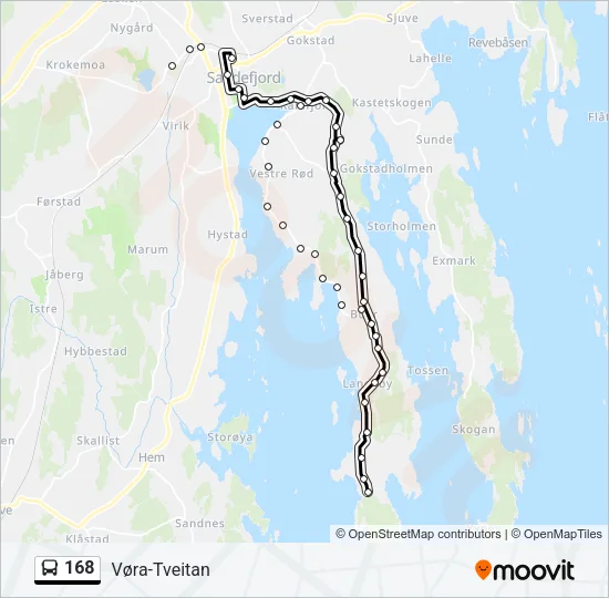 168 Bus Line Map