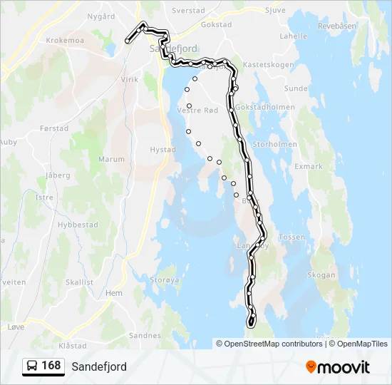 168 Bus Line Map