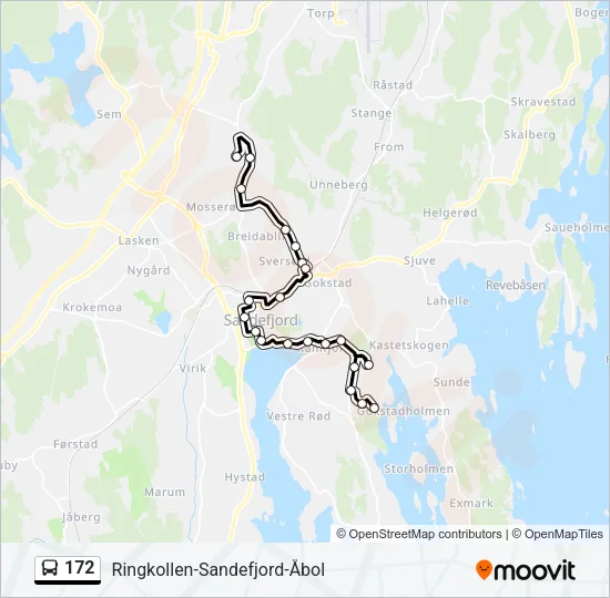 172 Bus Line Map