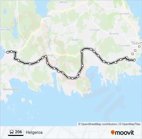 206 Bus Line Map
