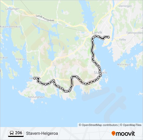 206 Bus Line Map