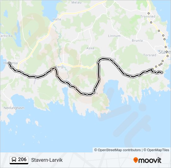 206 Bus Line Map
