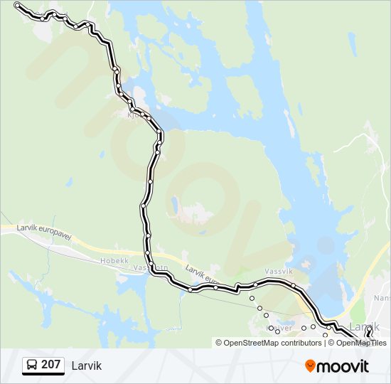 207 Bus Line Map