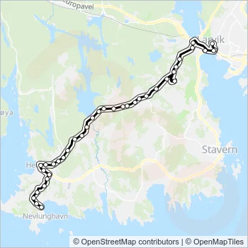 208 Bus Line Map