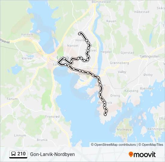 210 Bus Line Map