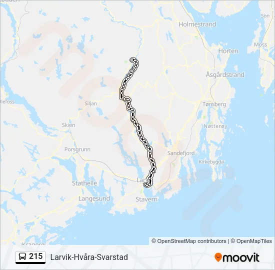 215 Bus Line Map