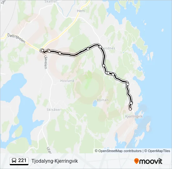 221 Bus Line Map