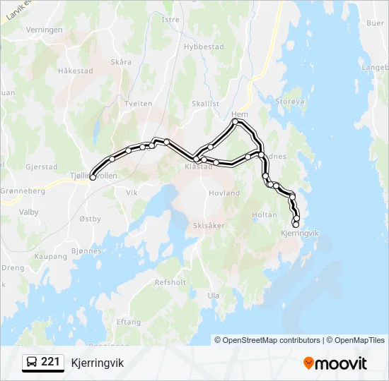 221 Bus Line Map
