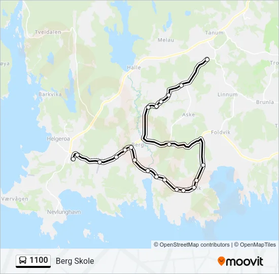 1100 Bus Line Map