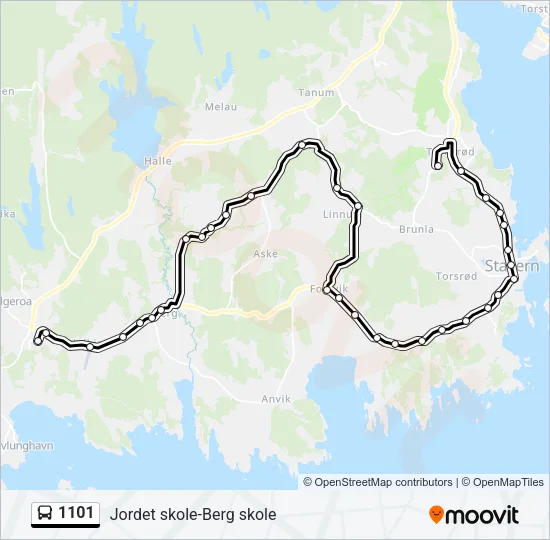 1101 Bus Line Map