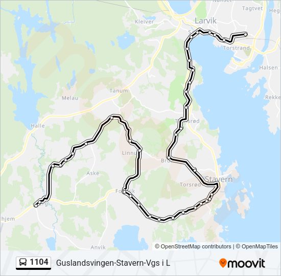 1104 Bus Line Map