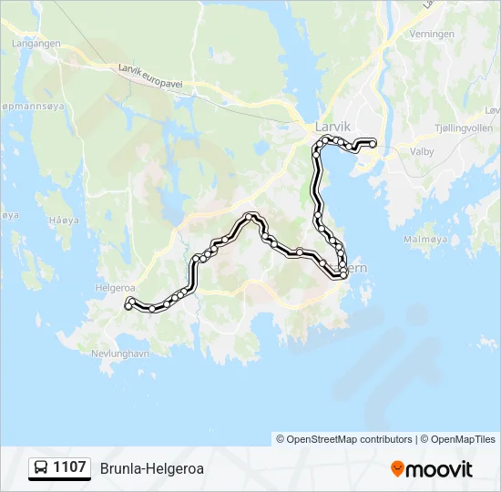 1107 Bus Line Map