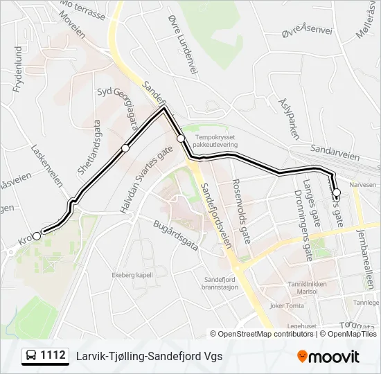 1112 Bus Line Map