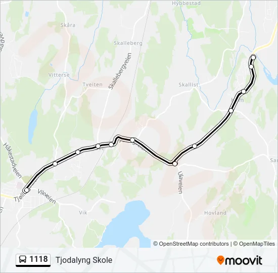1118 Bus Line Map
