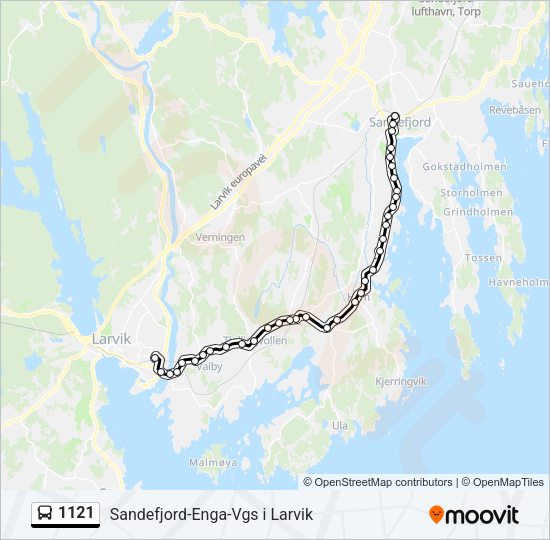 1121 Bus Line Map
