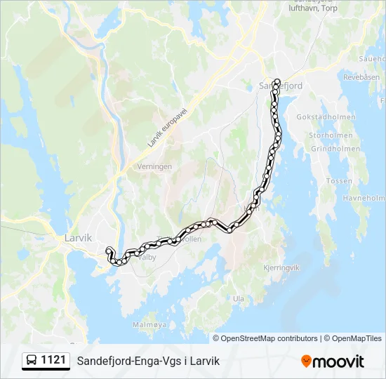 1121 Bus Line Map