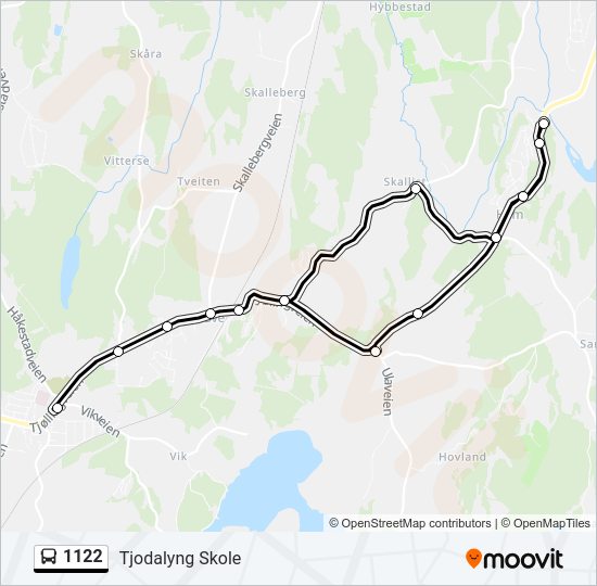 1122 bus Line Map