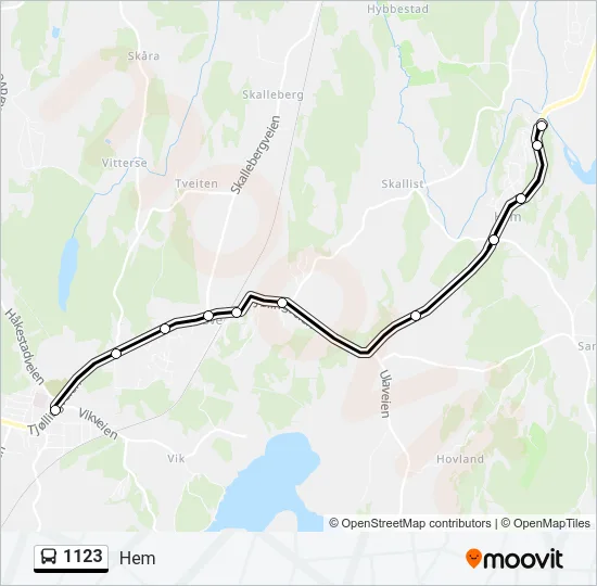 1123 Bus Line Map