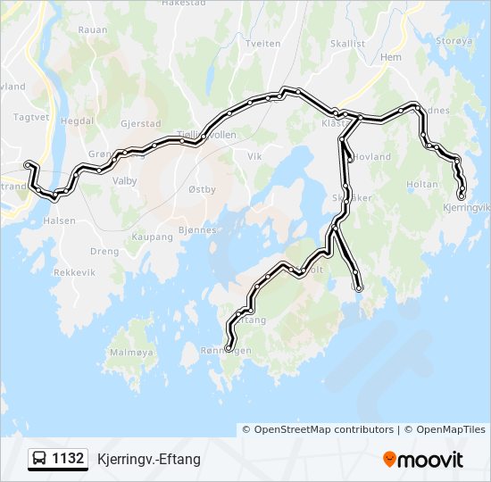 1132 bus Line Map