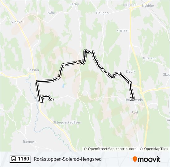 1180 bus Line Map